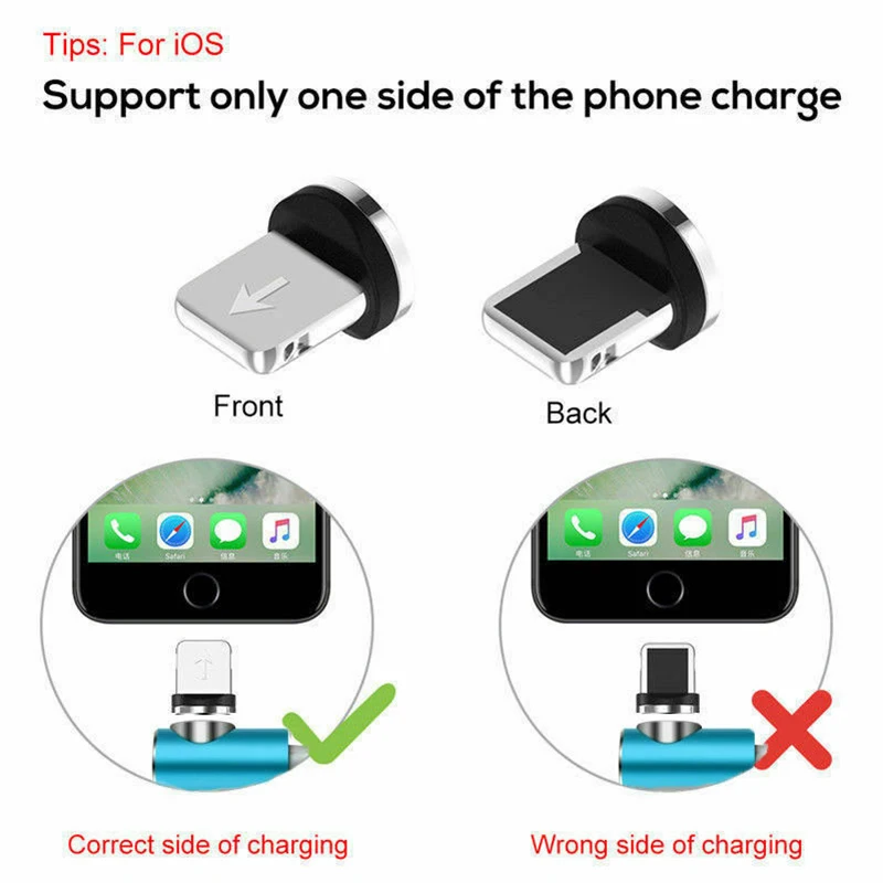 360° L-Shape Magnetic USB Type C Charger Cable For iPhone Samsung Android Lot | Мобильные телефоны и аксессуары