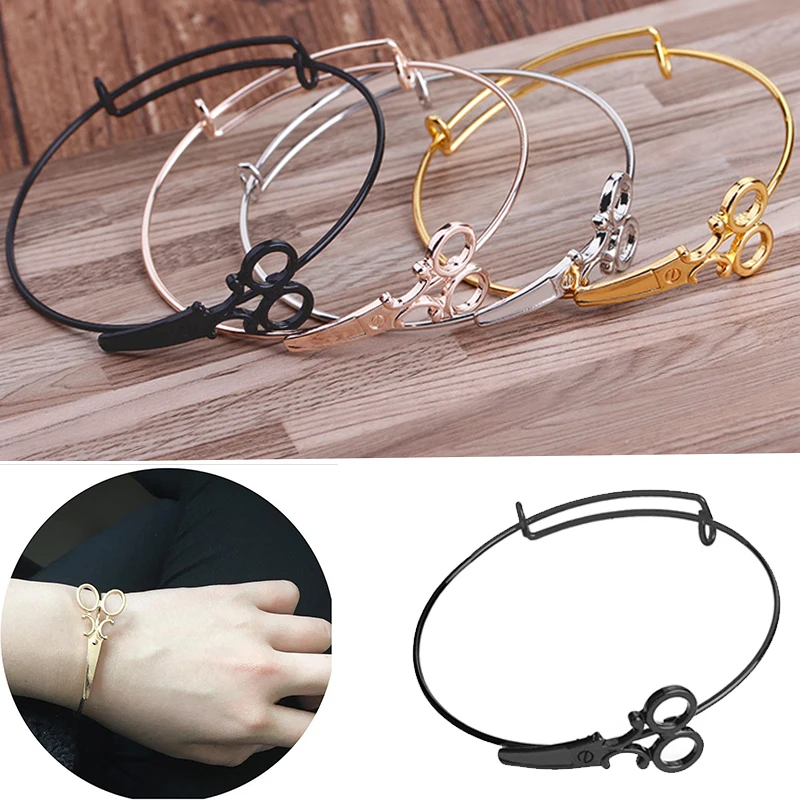 Новинка ножницы в стиле панк искусственный парикмахерский браслет регулируемый