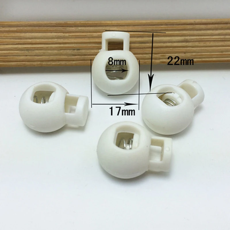 30 шт. цветные пластиковые Шаровые Круглые Пружинные концы для фиксации шнура