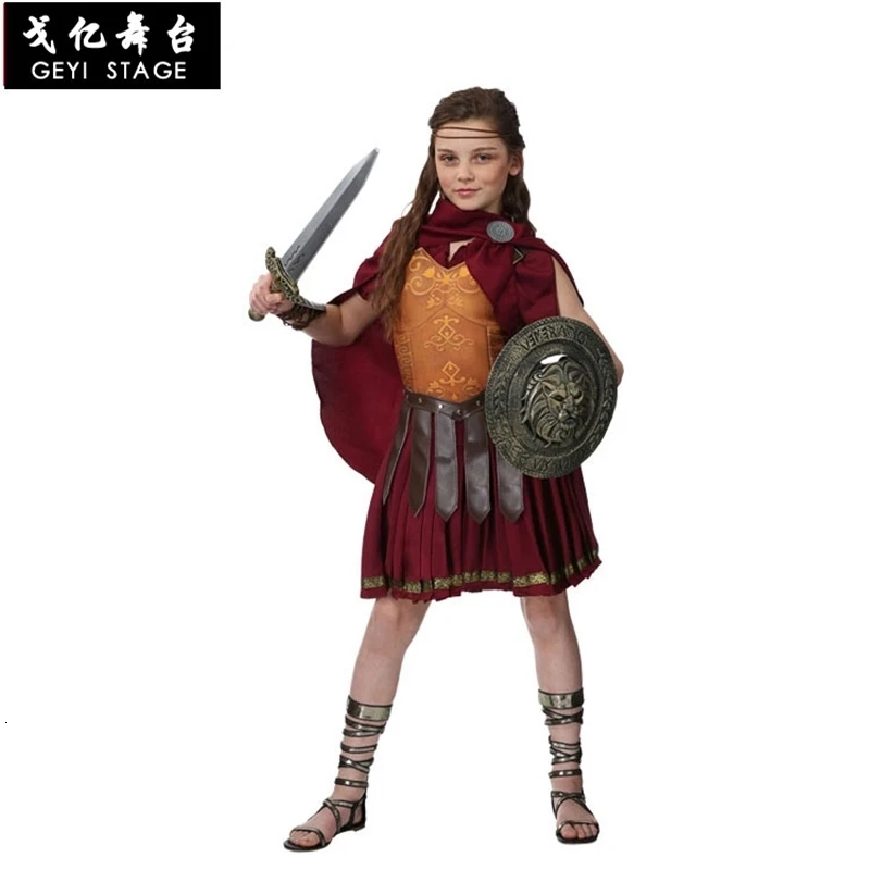 A greek soldier roman gladiator women's clothing medieval man's cosplay king slayer's Halloween costumes dressed as |