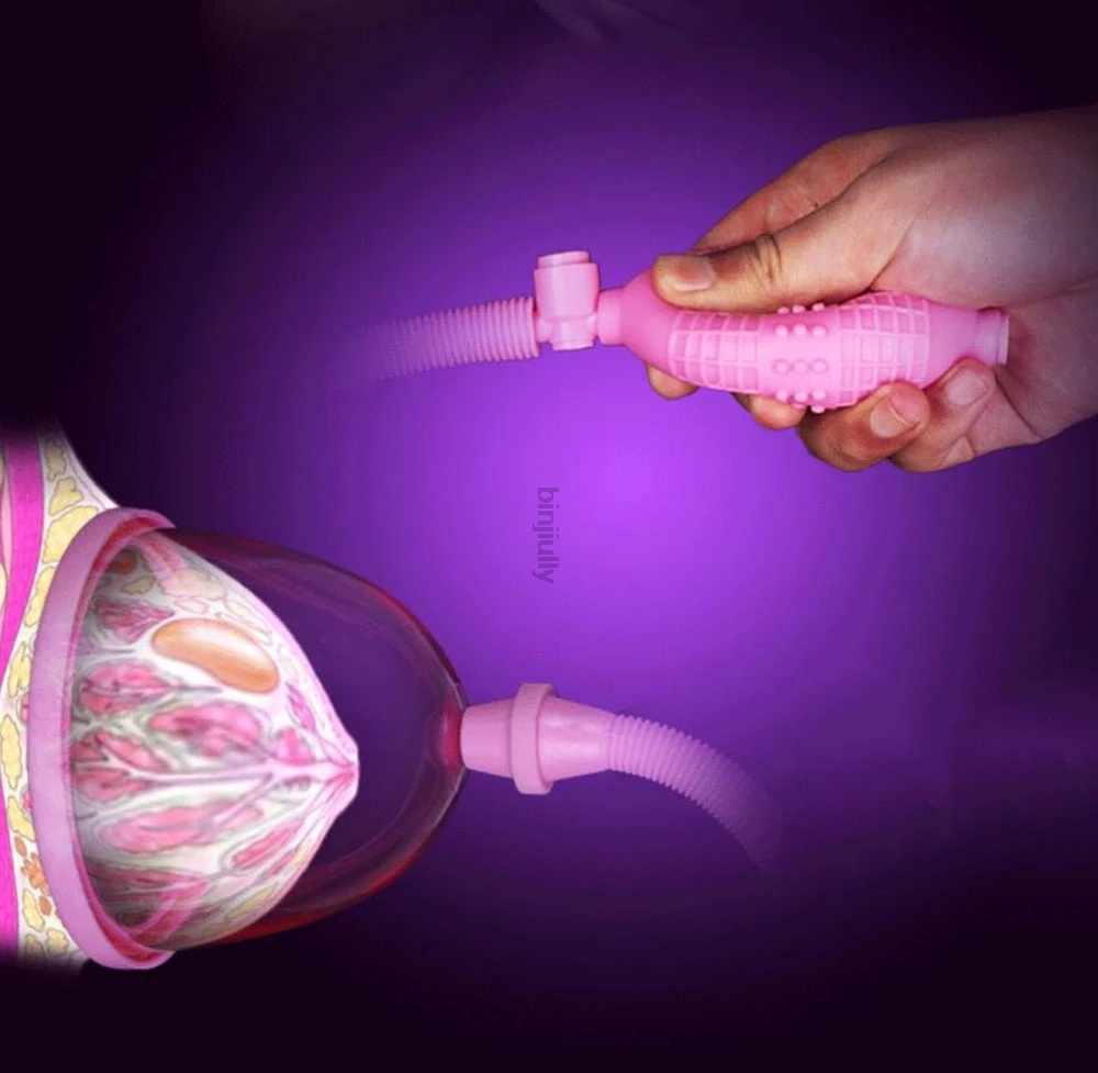 Увеличенный массажер для тела Женский стимуляции массажа груди ручная Вакуумная