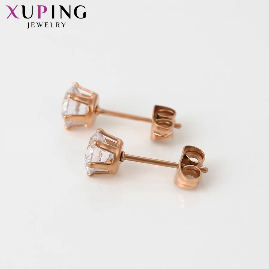 Xuping, модные серьги, романтичный дизайн, дизайн, розовое золото, цвет, покрытие, ювелирное изделие, серьги-гвоздики для женщин, специальное S205.4-99028