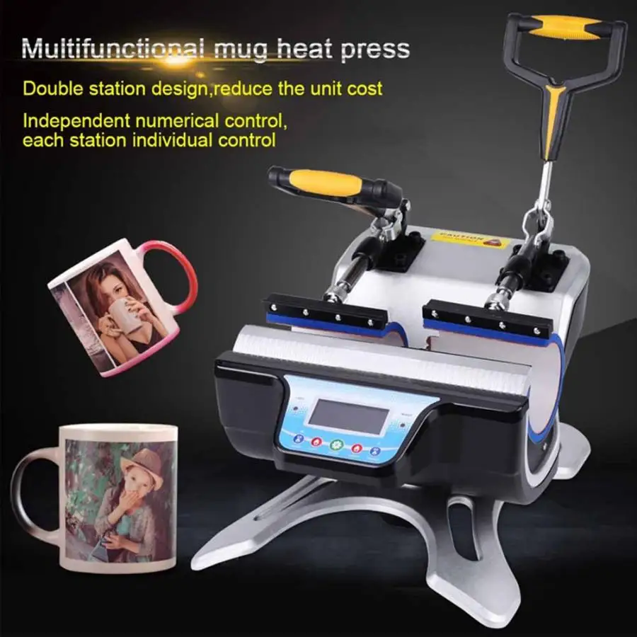 Автоматический термопресс с двумя станциями машина для сублимационной печати