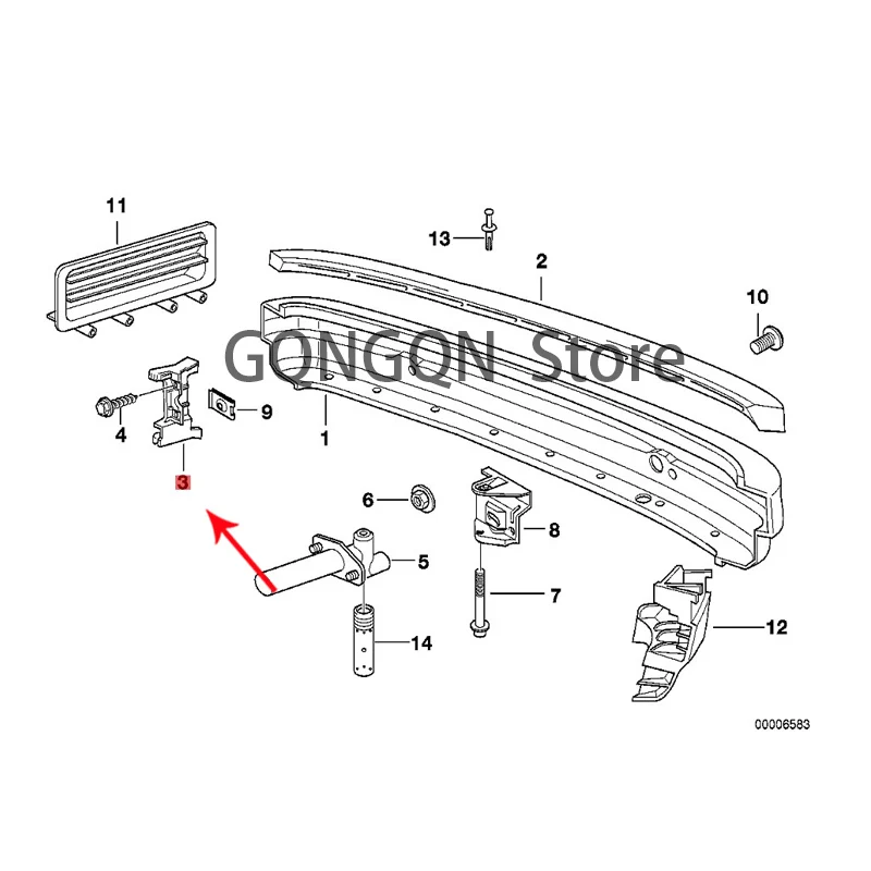 

CAR rear bumper bracket bm wE36 318i 320i M50 320i M52 323i 325i 328i M3 M3 3.2 316i 318is M42 318is M44 320i M50 Positioning pa