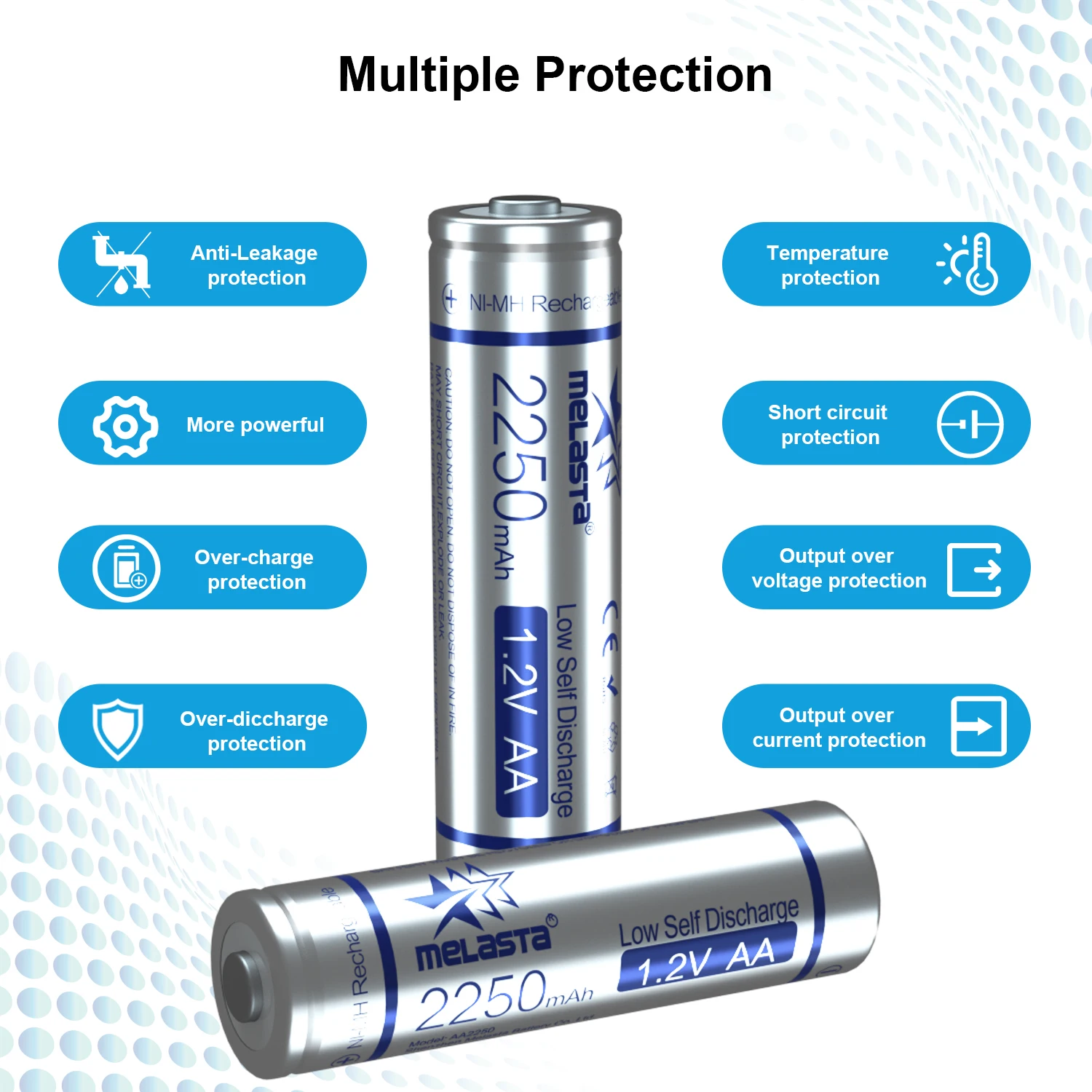 12 шт. AA 2250mAh LSD батарея 1 2 V NIMH перезаряжаемая низкая саморазряда для RC автомобиля