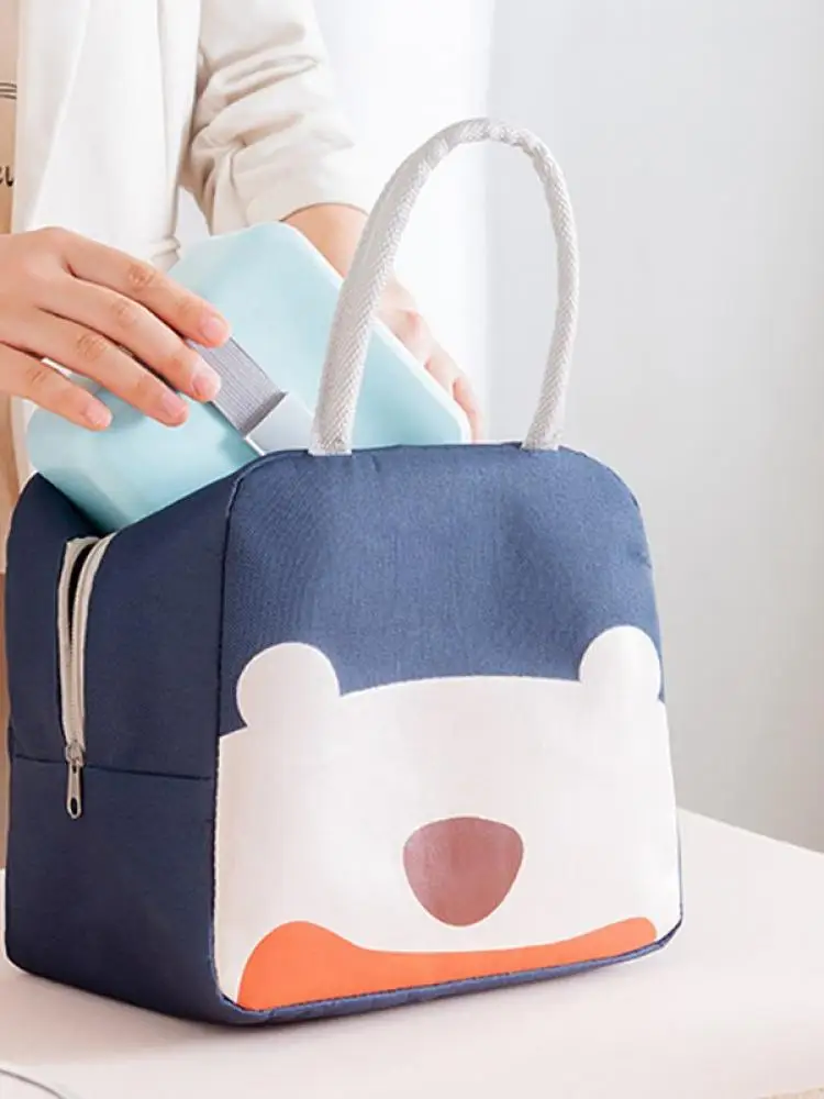 

a a Cartoon Thermal Insulation Lunch Bag Adult Student Hand Lunch Bags Picnic Lunch Box Bread Fruit Food Package Bag Ice Bags #a