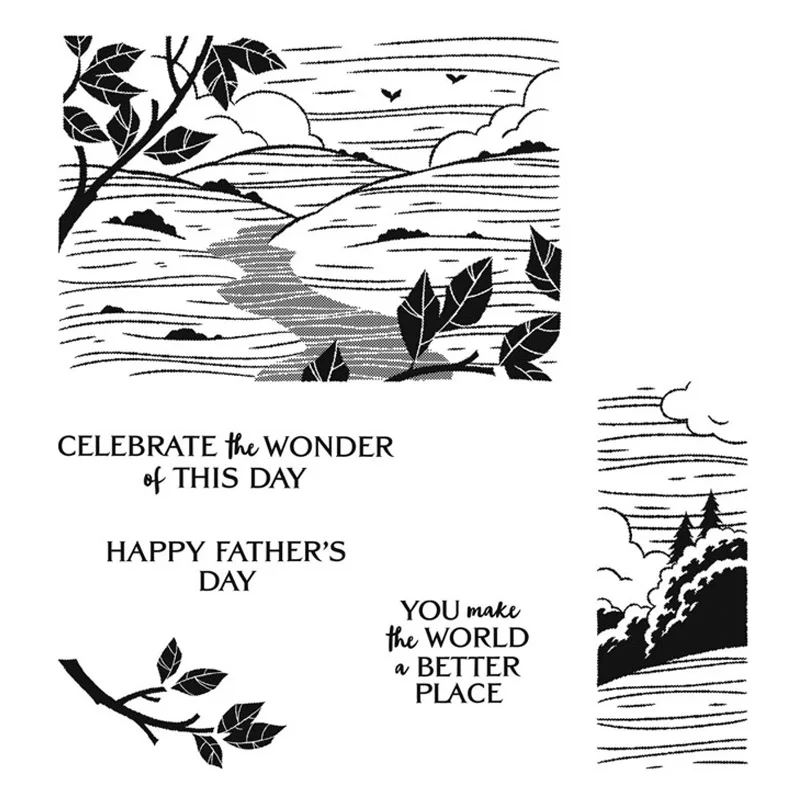

Clear Stamps Better Places Host Father's Day Birthdays life Means For DIY Scrapbook Photo Album Craft Card 2021 New