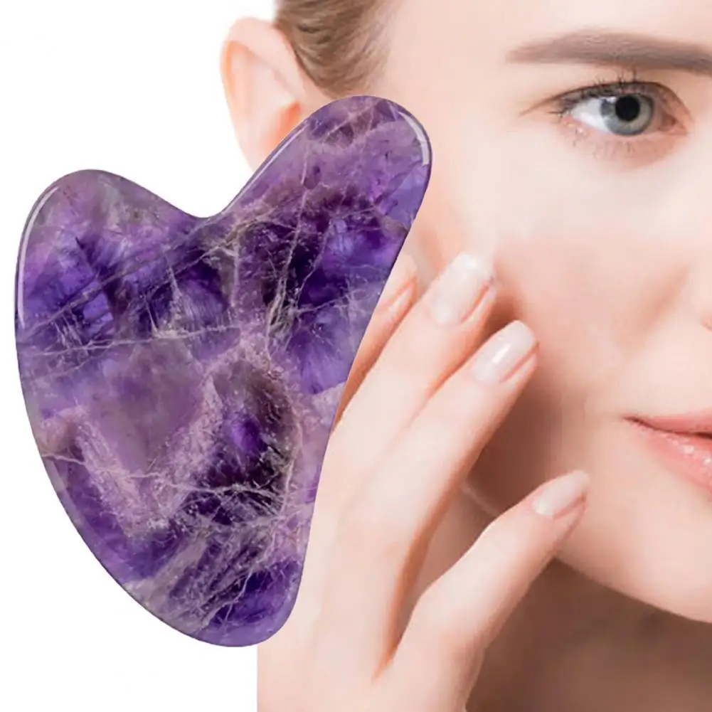

50% Hot Sale Guasha Supplies Heart-Shaped Body Massage Faux Jade Face Massage Scraper Board for Body