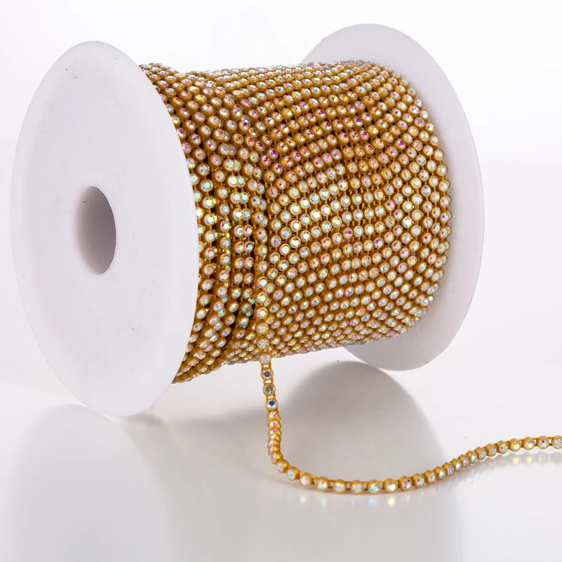 Стразы из тайландского золота SS8 для сережек бисера отделка пластиковыми