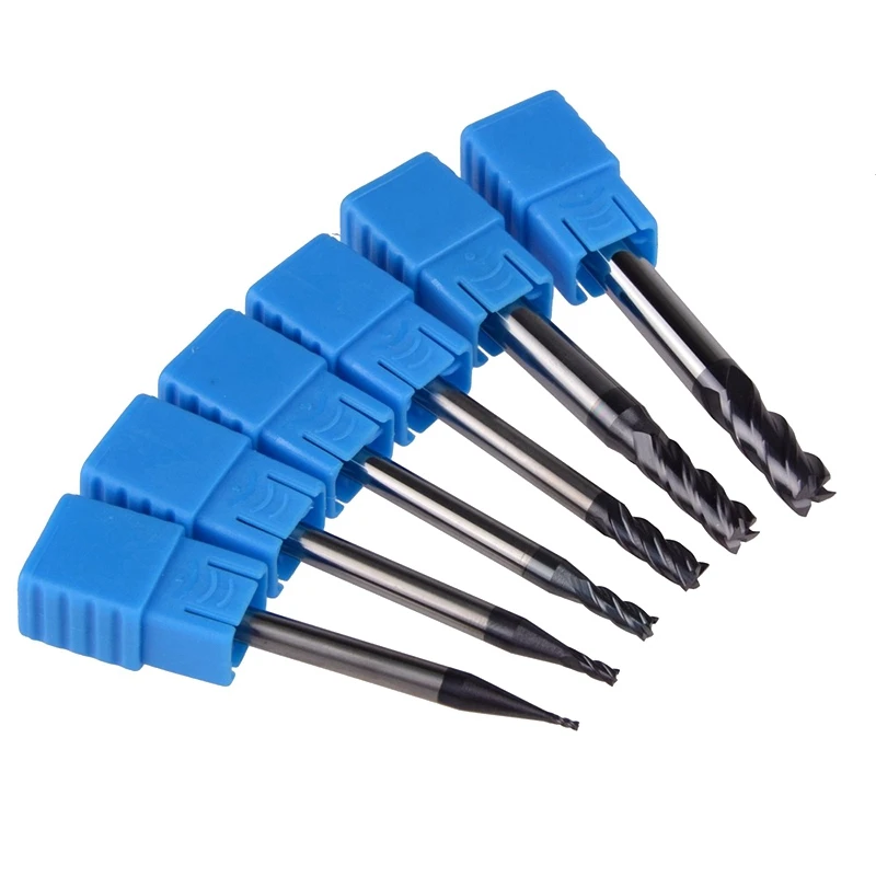 Концевая фреза Hrc45 из карбида вольфрама с 4 канавками твердосплавная ЧПУ для