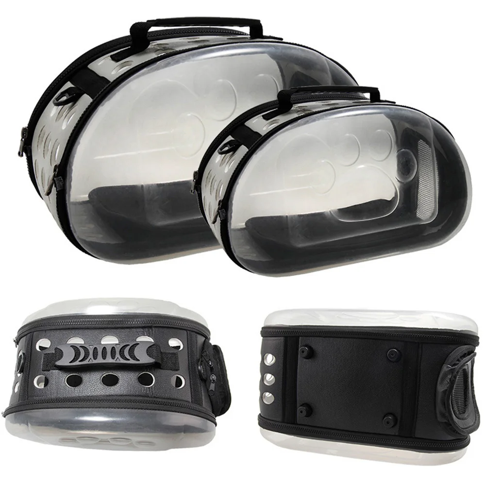 Переносная Складная прозрачная сумка для собак и кошек переноски через плечо