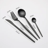 black dinnerware matte black cutlery set silverware set 1810 stainless steel dinnerware set spoons forks and knives dropship