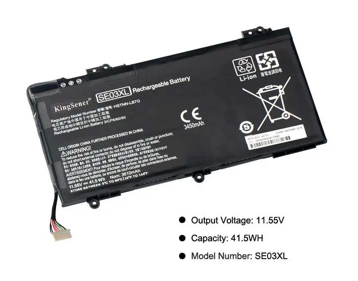 Аккумулятор KingSener SE03XL для ноутбука HP Pavilion компьютера 14 HSTNN-LB7G 849568-421 849568-541 849908-850