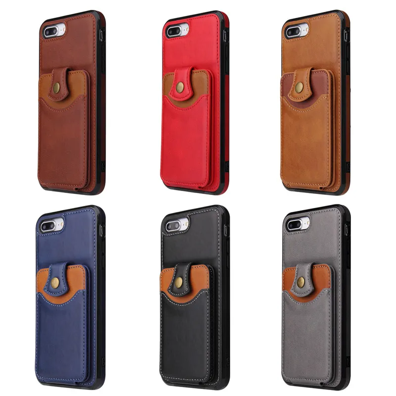 

Vertical Flip Card Holder Leather Case For iPhone 8 7 Plus SE 2020 X XR XS Wallet Back Cover For iPhone 12 Mini 11 Pro Max