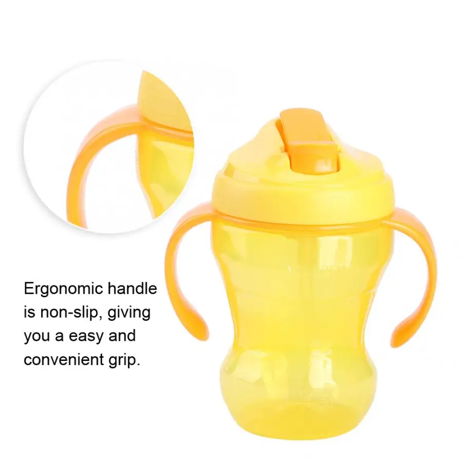 260 мл двойная ручка бутылка с водой младенца Кормление силиконовые чашки