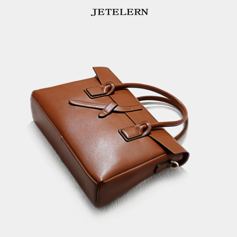 

Leather design big bag professional women's bag one shoulder handbag women's business Computer Briefcase A4 file