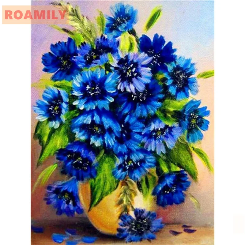 Новый стиль полный квадрат/Круглый Алмаз живопись цветок алмазная вышивка цветы
