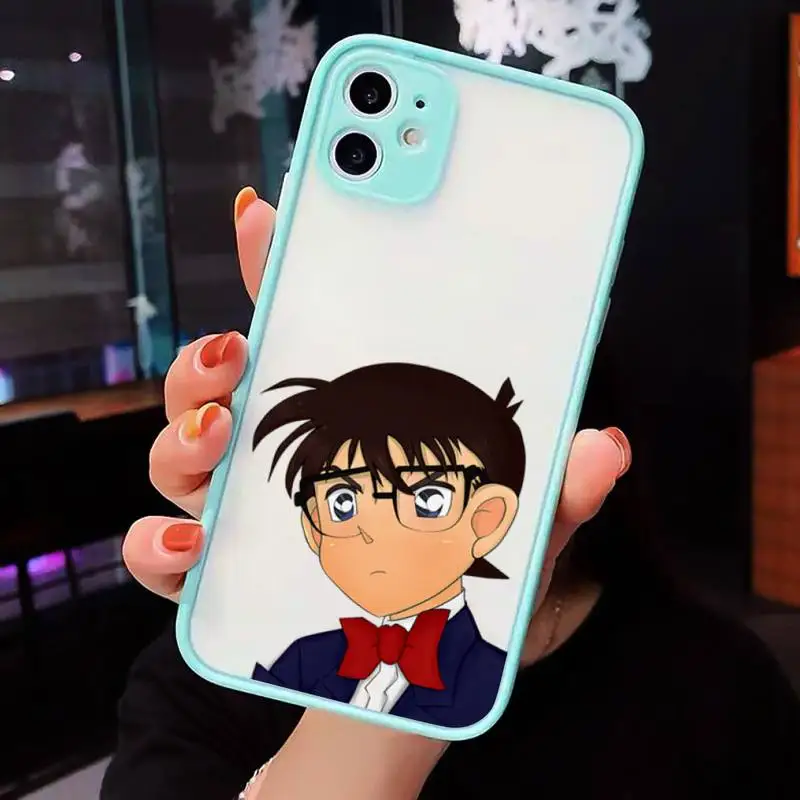 

Detective Conan Japan anime Phone Cases matte transparent For iphone 7 8 11 12 plus mini x xs xr pro max cover