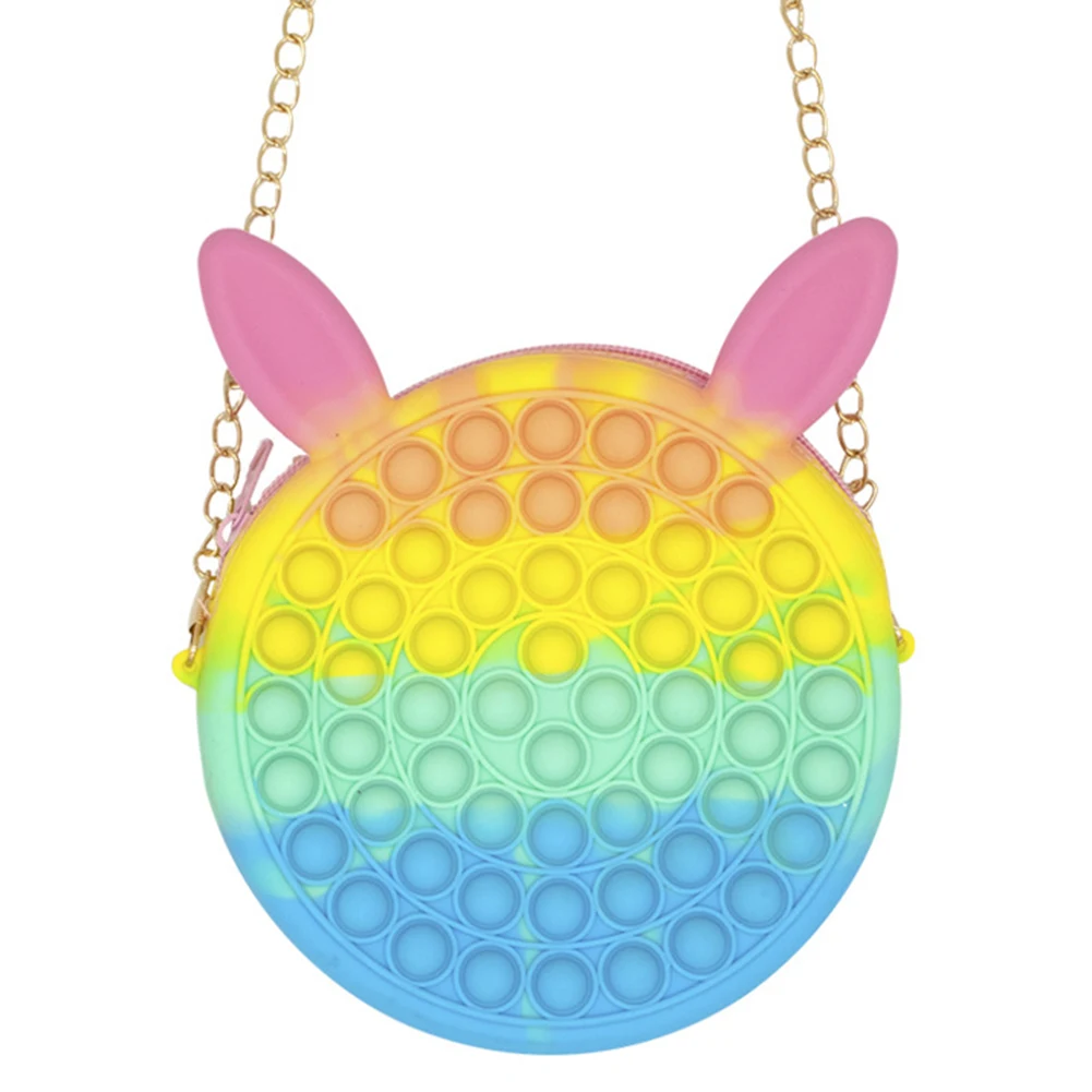 

Силиконовая сумка через плечо, антистрессовая пузырчатая сумка, сенсорные игрушки для аутизма, для взрослых, декоративная нажимная ионная ...