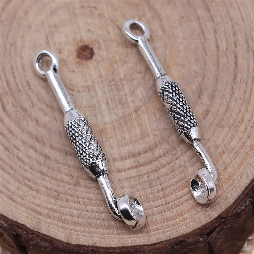 

20Pcs 28x5mm Antique Silver Color Pipe Charms For DIY Bracelet Necklace Jewelry Making