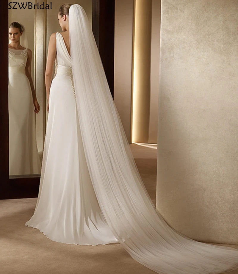 Новое поступление 3 м тюлевые Свадебные вуали Однослойная фата свадебные туфли