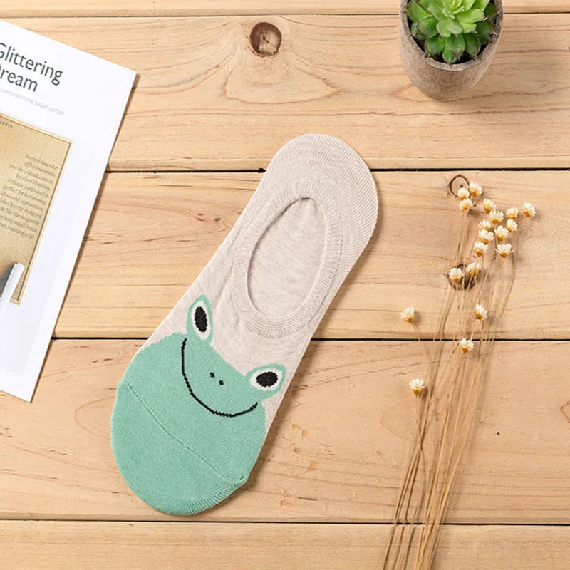 Новинка женские яркие разноцветные короткие носки из 100% хлопка с рисунком