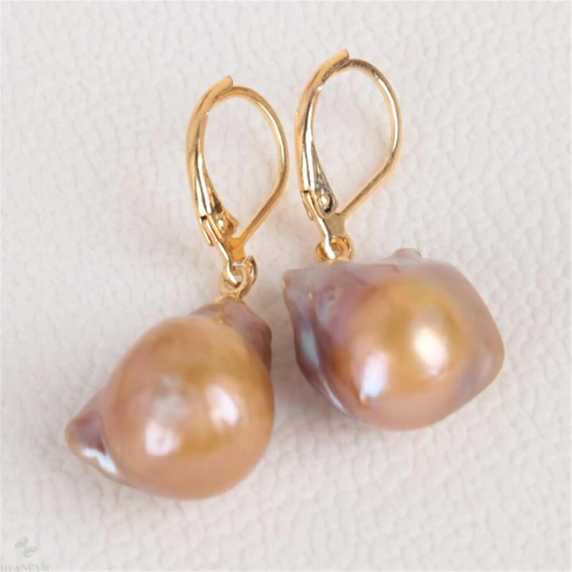 

Natural multicolour Drops Baroque Pearl Earring 18k Hook AAA Gift Fashion