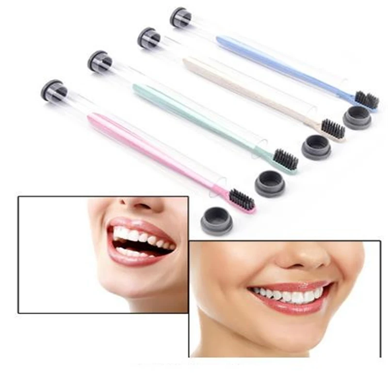 

1Pc Traval Portable Ultra Soft Toothbrush Bamboo Charcoal Nano Brush Teeth Cleaning Oral Hygiene Dental Care