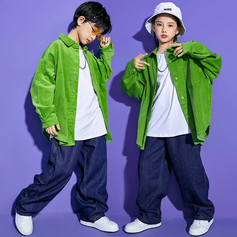 

Kids Cool Jazz Hip Hop Clothes For Girls Boys Ballroom Performance Clothing Street Dance Wear Kids Stage Show Outfits SL5871
