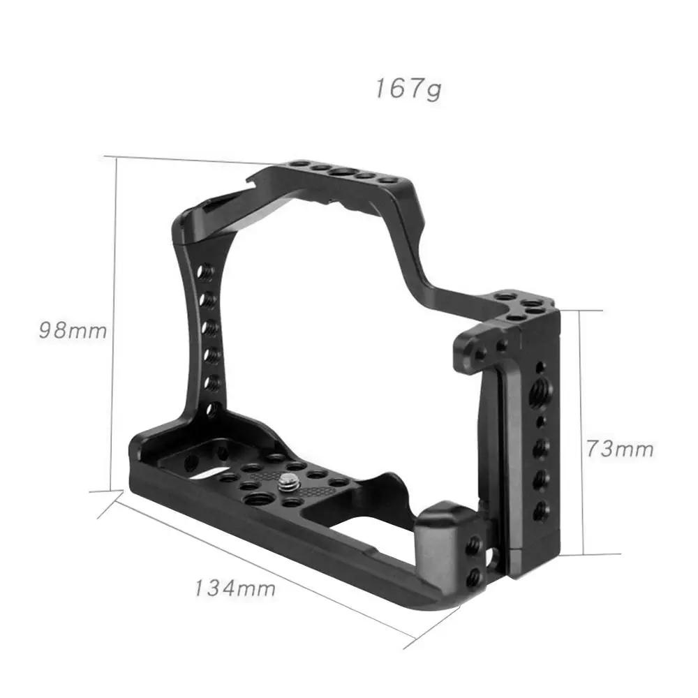 Black M50 профессиональная DSLR камера клетка защитный чехол для Canon M50 M5 БЫСТРОРАЗЪЕМНАЯ клетка для EOS M50 с 1/" 3/8" винтовым отверстием - Цвет: Black