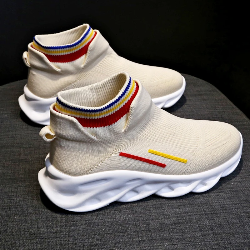 Женская спортивная обувь носки для бега Черная подошва вязаная дышащая новая