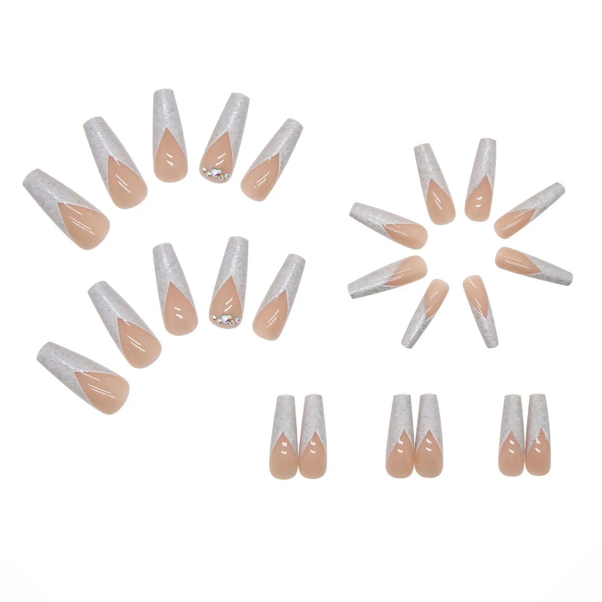 24 шт./коробка накладные ногти