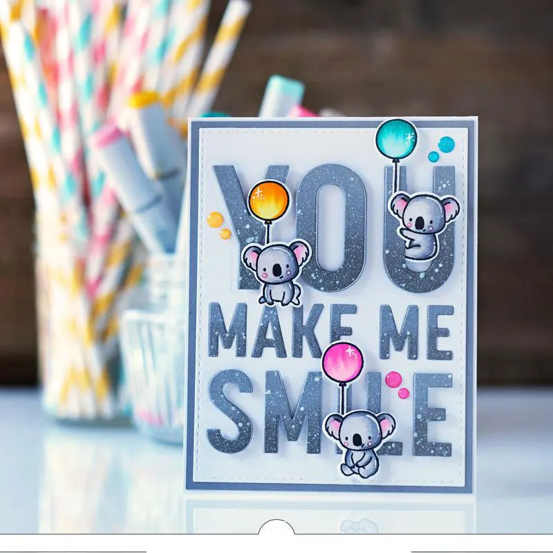 

Make Me Smile Words Cutting Dies Scrapbook Dariy Decoration Stencil Embossing Template DIY Greeting Card Handmade New 2021
