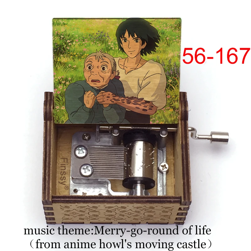 Newest Design Anime Howls Moving Castle Music Theme Merry Go Round of Life Howl Sophie Box Girls Toy New Year Gift | Дом и сад