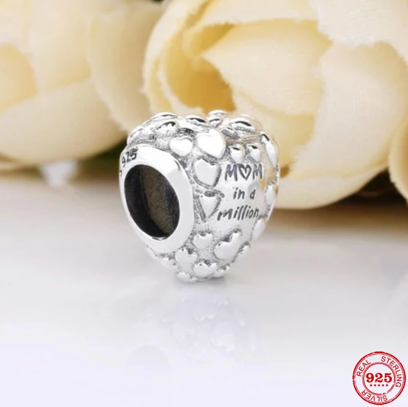 Neastamor Люблю Тебя мама шарма сердца бусины подходят к оригиналу Pandora браслет
