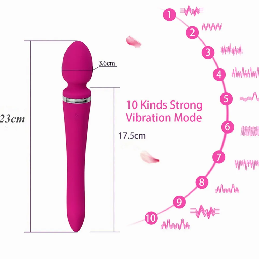 Перезаряжаемые G-spot вибрации интимные игрушки AV Волшебная палочка массажер