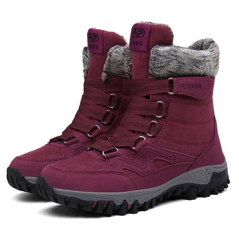 Супертеплые мужские зимние ботинки до середины икры лакированные