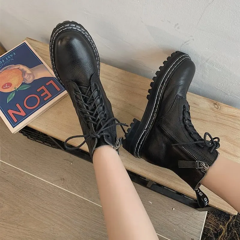 Ботинки martin женская обувь на среднем каблуке коллекция 2019 года сезон осень зима