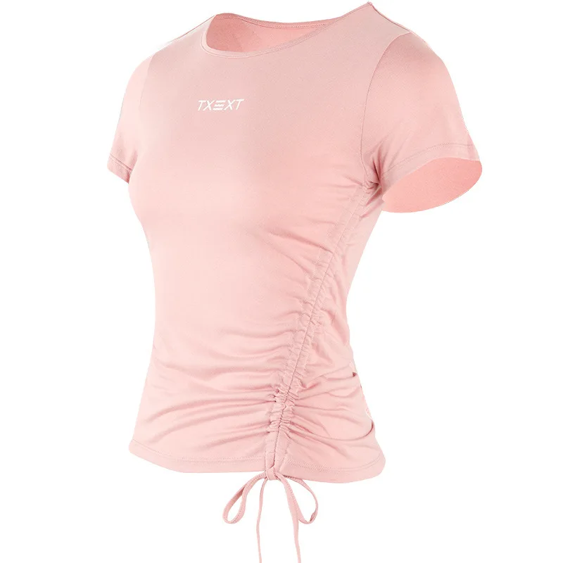 

Antibom Women Sport Shirts Solid Workout Top High Elastic Gym Yoga Fitness Running Breathable Short Sleeve T-Shirts