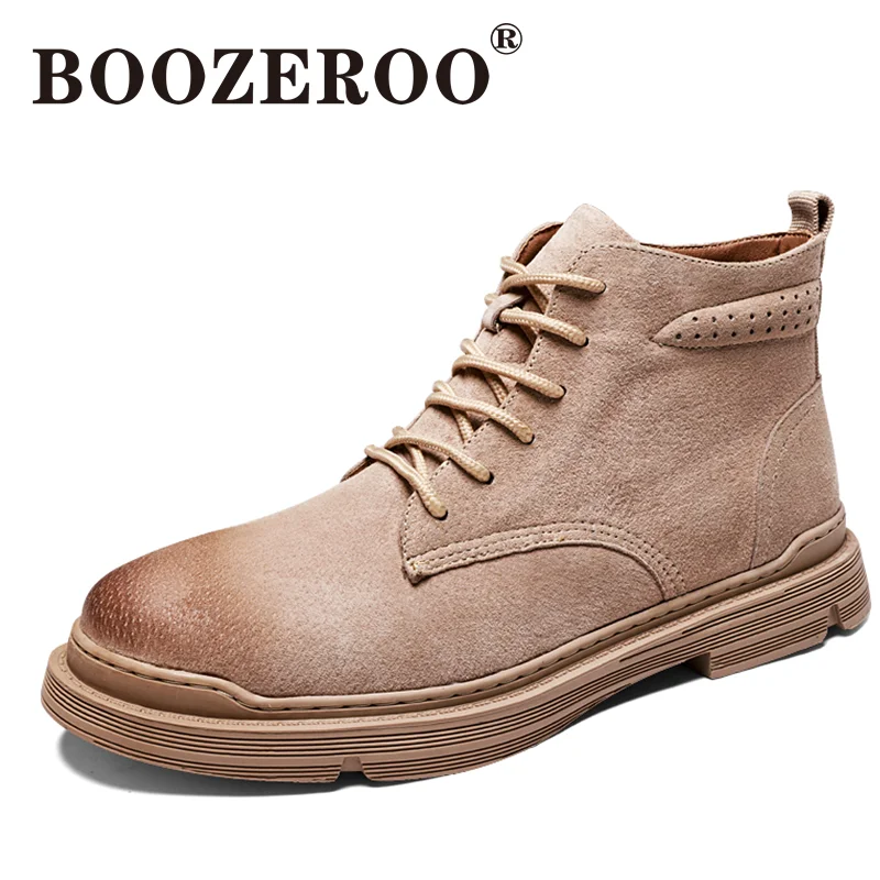BOOZEROO/2019 Лидер продаж мужские теплые ботинки martin модная бархатная коричневая