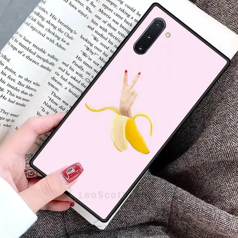 

3Cartoon Finger Funny Banana Phone Case For Samsung Galaxy S8 S9 S10 Plus S10E Note 3 4 5 6 7 8 9 10 Pro Lite cover