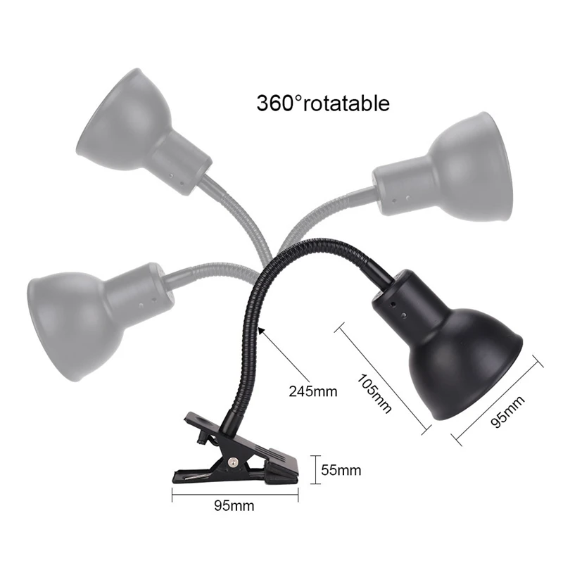 

1 Pcs Multi-angle Adjustment Heating Lamp Aquarium Sun Lamp Tortoise Tanning Lamp Crawling Pet Tortoise Lizard Replaceable Bulb