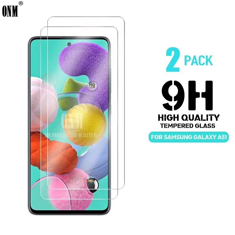 2 шт. закаленное стекло для samsung Galaxy A51 защитная пленка премиум класса A51|Защитные