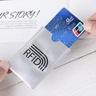 10 шт. RFID Бумажник держатель для карт ID, банковских карт, чехол с защитой от кражи с функцией блокировки RFID карты протектор рукава, чтобы предотвратить несанкционированное сканирование поздравительных открыток