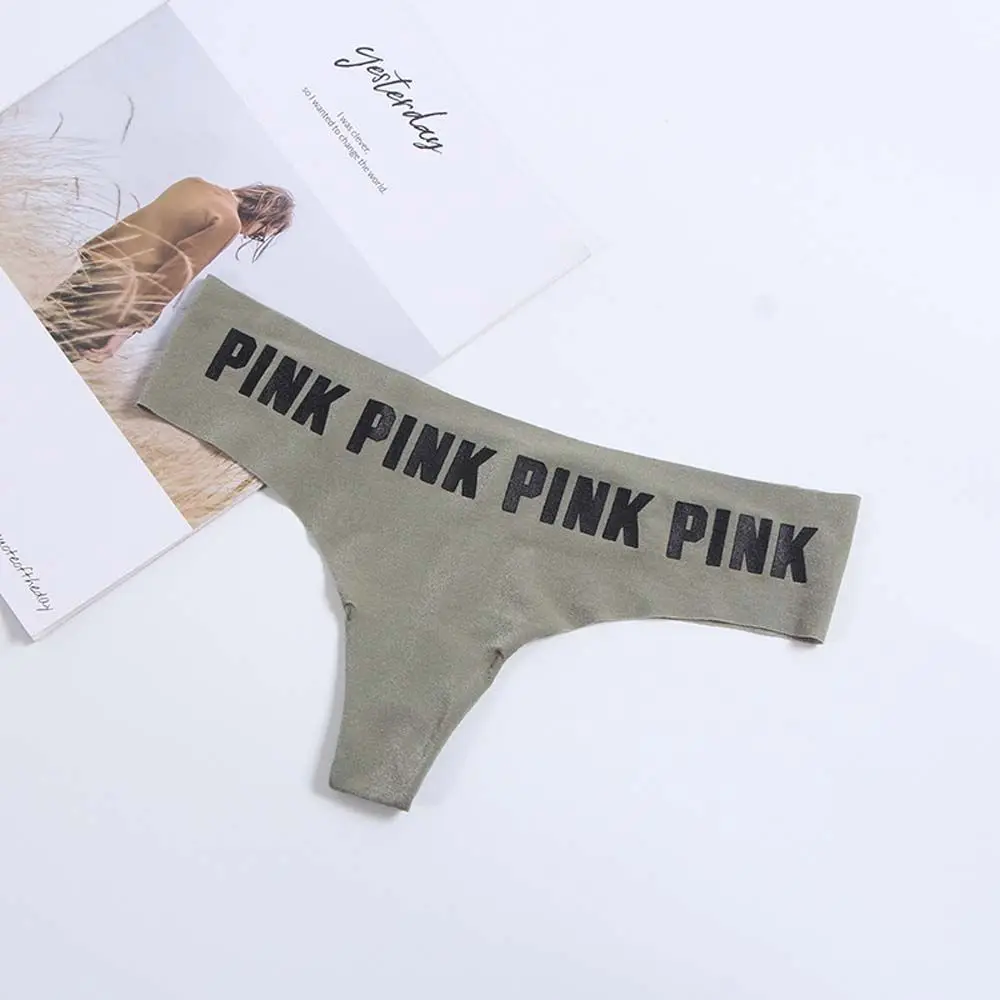 Сексуальные женские трусики-стринги креативные бесшовные трусики с буквенным