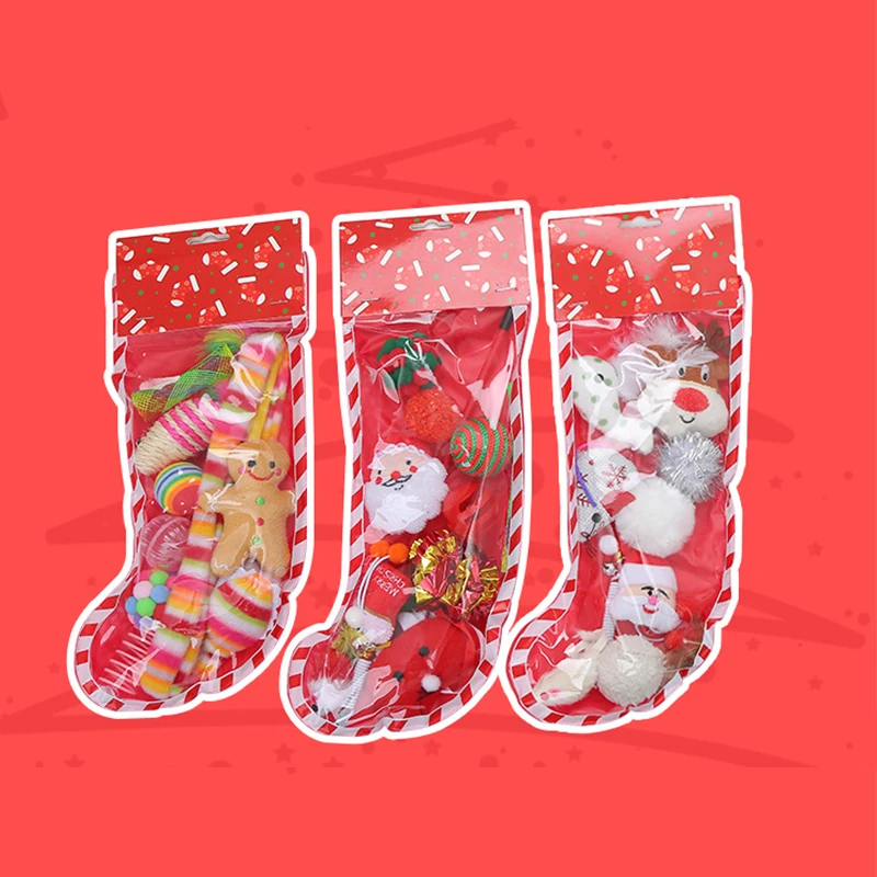 Cat Toy Set Christmas Series Sock Shape Free Combination Pet Products | Дом и сад