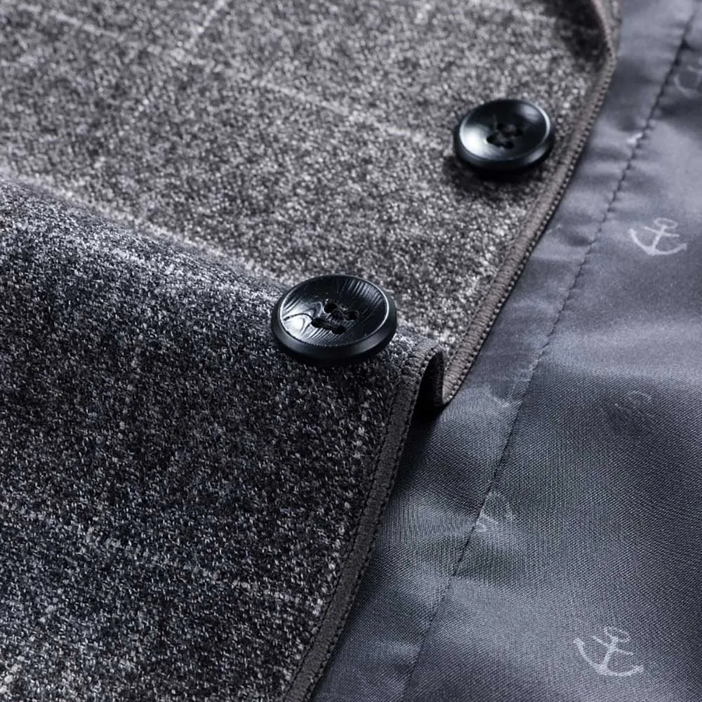 Модный клетчатый костюм Блейзер мужской повседневный приталенный премиальная