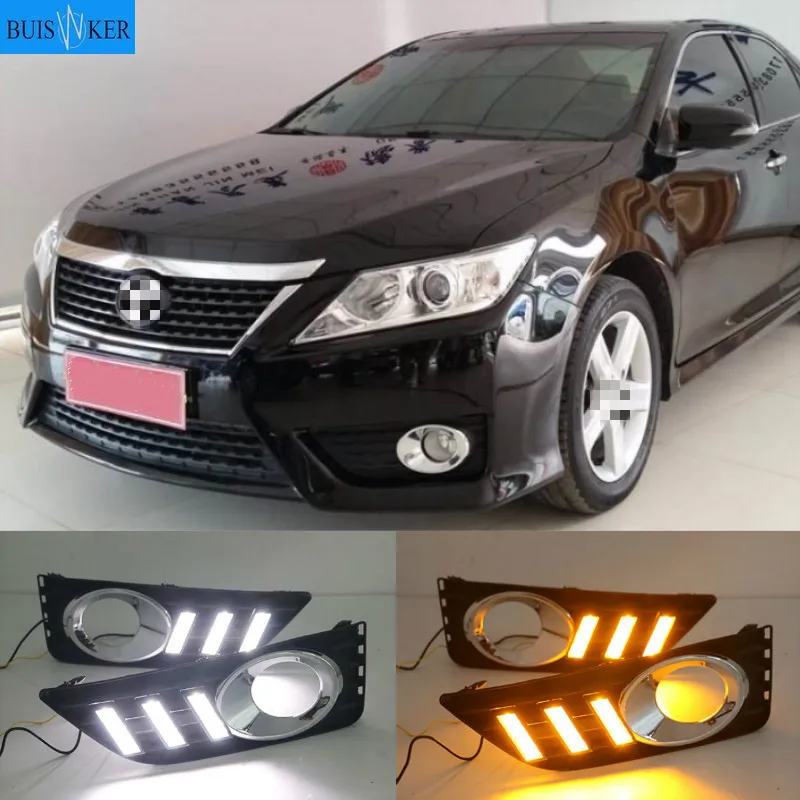 Дневные ходовые огни для Toyota Camry 2012 Светодиодный дневные противотуманные фары с