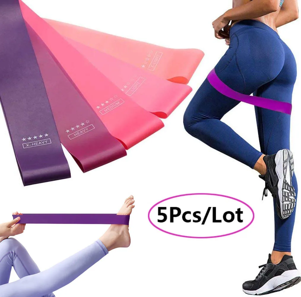 

5 Level Yoga Crossfit Resistance Bands Rubber Training Pull Rope for Sports Pilates Expander Fitness Gum Gym Workout Equipment