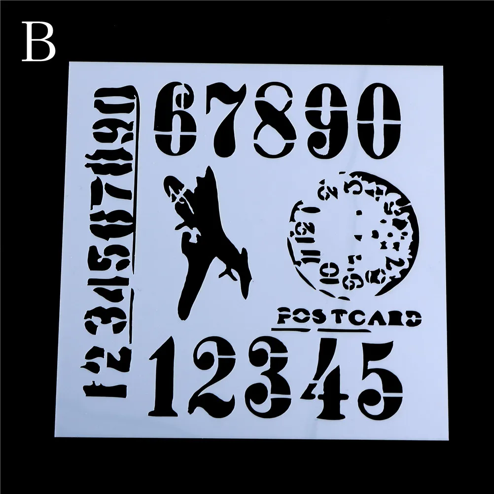 DIY крафт слойная клетка дерево бриды трафареты для настенной живописи